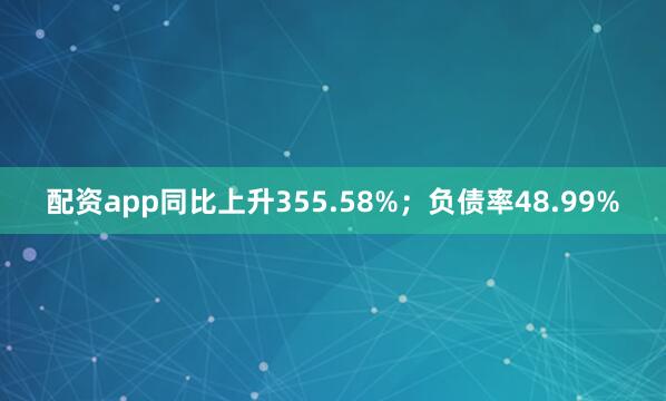 配资app同比上升355.58%；负债率48.99%